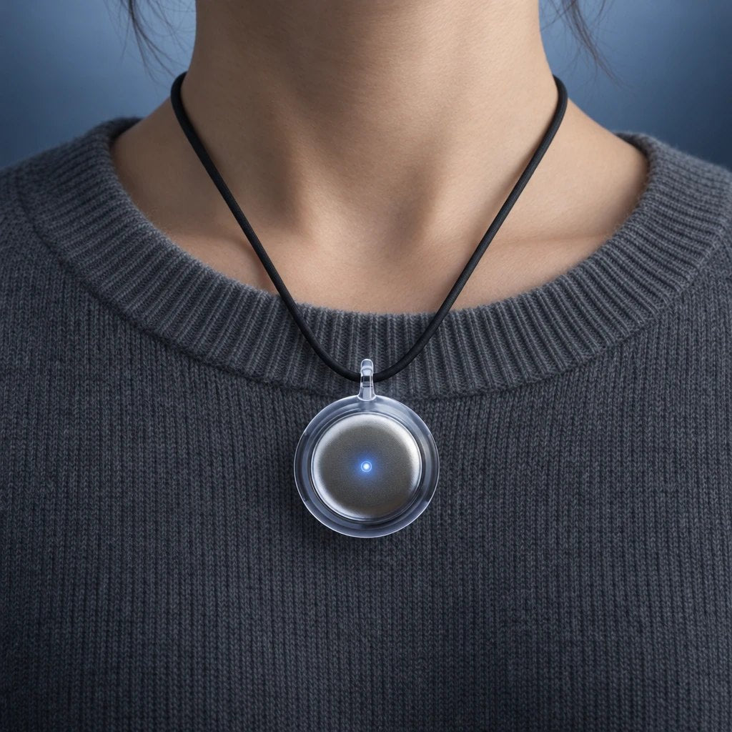 Omi worn on its necklace