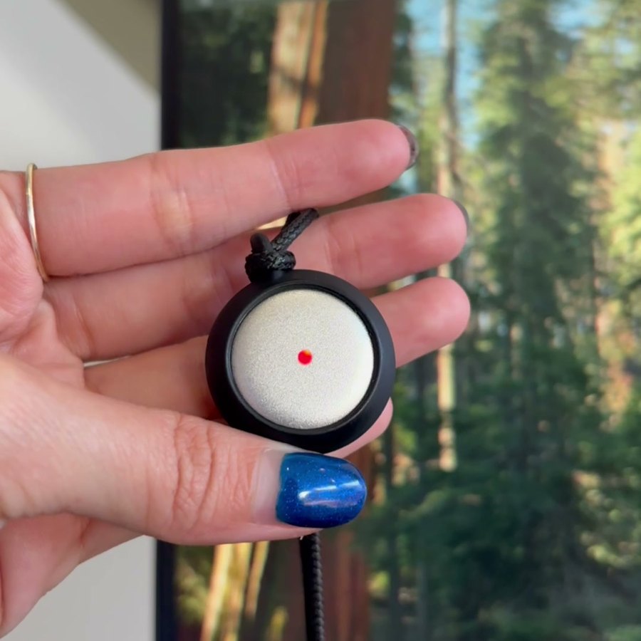 Omi pendant in an open palm
